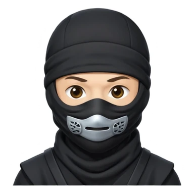  Ninja with mask covering mouth sticker