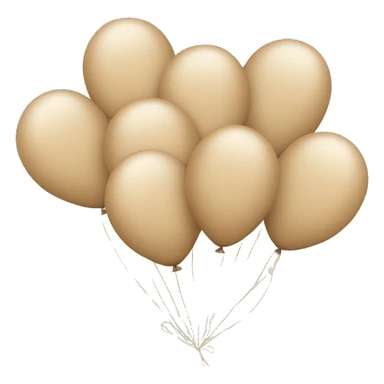 Beige balloons  sticker