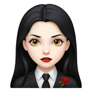female vampire with tie sticker