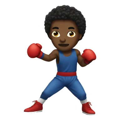 Black man boxing sticker