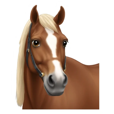chestnut horse with white star on his forehead  sticker