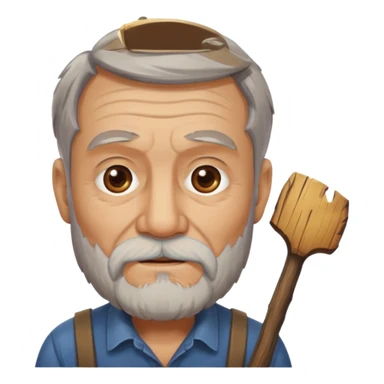 woodcutting grandpa sticker