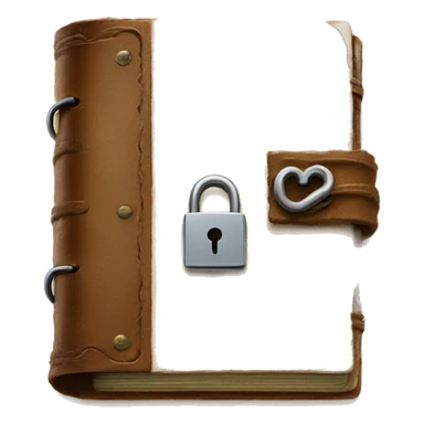 vintage diary with lock and key sticker