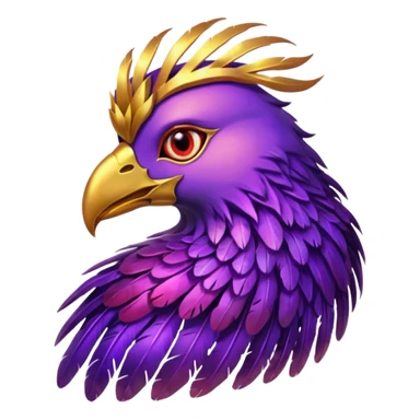 phoenix fantasy purple heart sticker