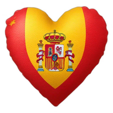 heart with spain flag sticker