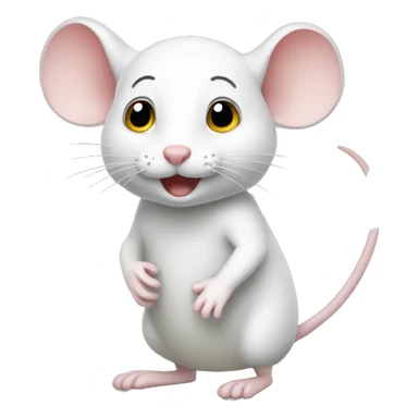 white mouse character sticker