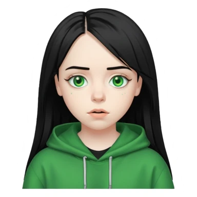 Billie Eilish face only sticker