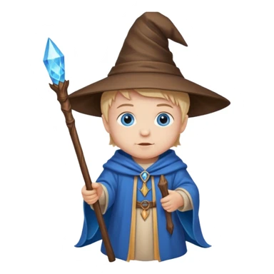 baby wizard with staff sticker