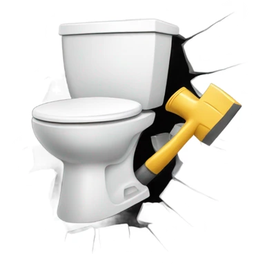 Break the toilet with a hammer sticker