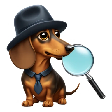 Wiener dog detective sticker