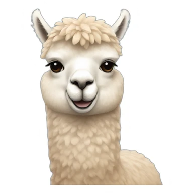 alpaca holding rose sticker