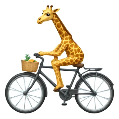 Giraffe riding a bike sticker