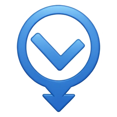 Dark blue checkmark for social media. sticker