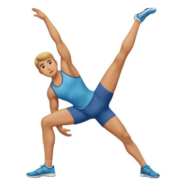 persona estirada con las piernas levantadas deporte sticker