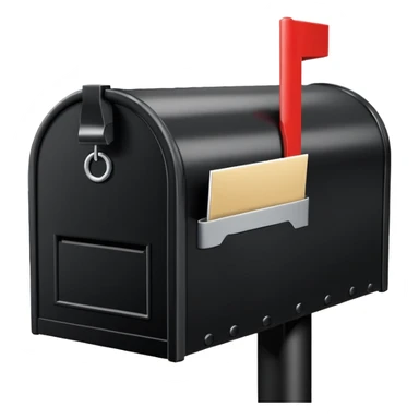 black unified mailbox 90210 on black post sticker