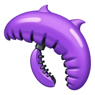 Purple claw clip sticker