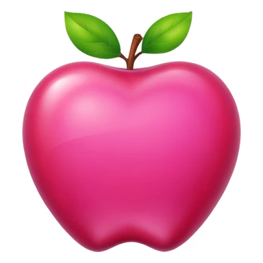 Soft Pink heart apple  sticker