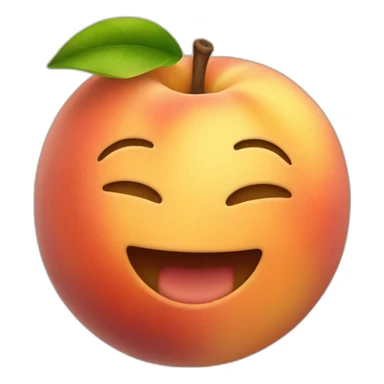 Bouncing peach sticker