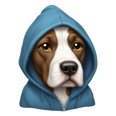 Staffordshire dog wearing hoodie sticker