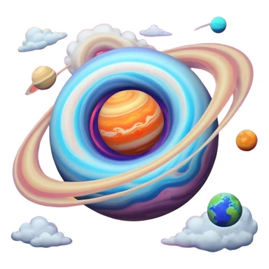 Gas Planet – swirling colorful clouds with no solid ground sticker