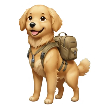 golden retriever hiking sticker