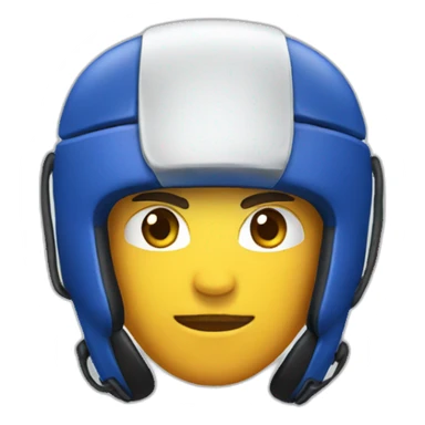 Samsung emoji wearing headgear and preparing for sparring  sticker