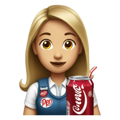 girl drinking dr pepper sticker