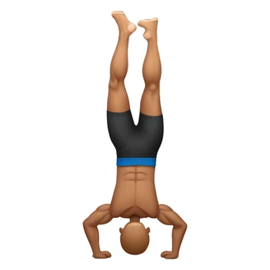 muscular athlete doing handstand sticker