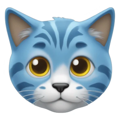 Blue Smurf cat sticker