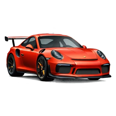 red Porsche gt3 rs sticker