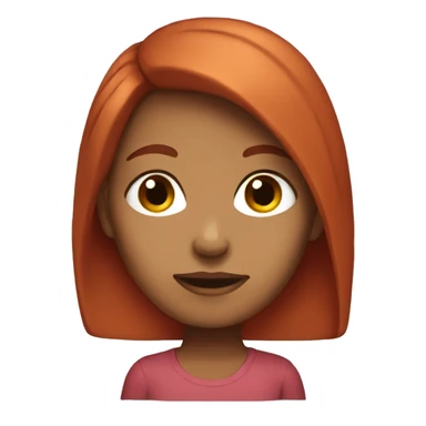 Half brown half red haired girl sticker