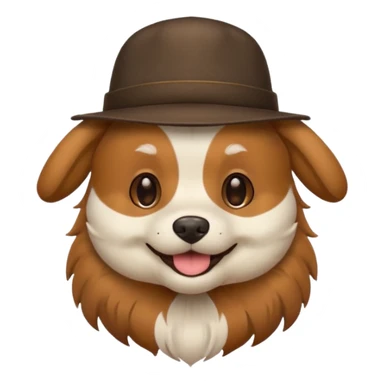 Dog with a hat on  sticker