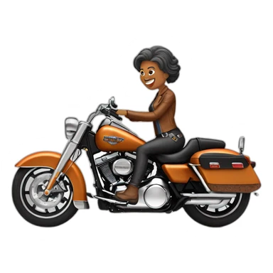 ta grand mère sur une harley davidson sticker
