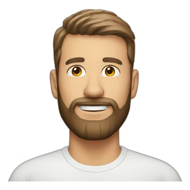 white-male-short-brown-haircut-short-beard-headshot sticker