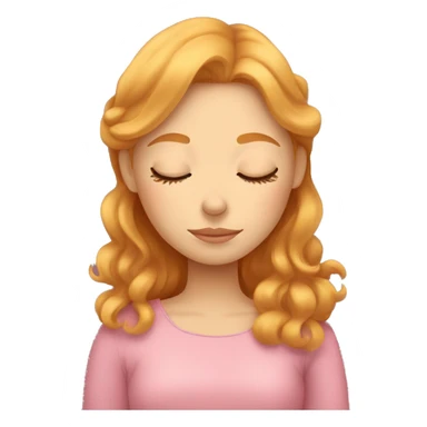 Strawberry blonde girl sleeping  sticker