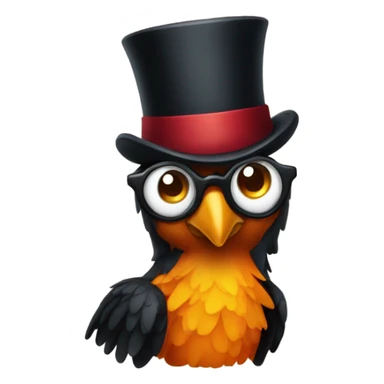 a phoenix with a mondale and top hat sticker