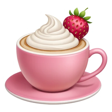 cappucino de morango  com moranguinho sticker