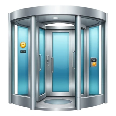 Revolving door sticker