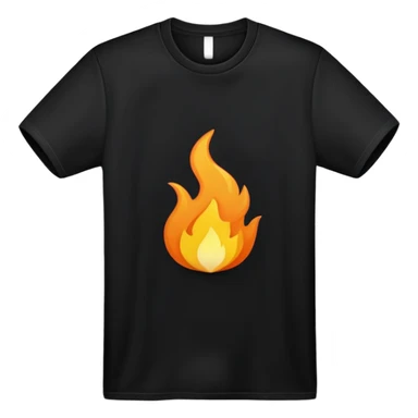 flame on short sleeve black t shirt sticker