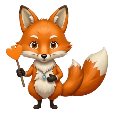 a fox HOLDING a peut-être sign sticker