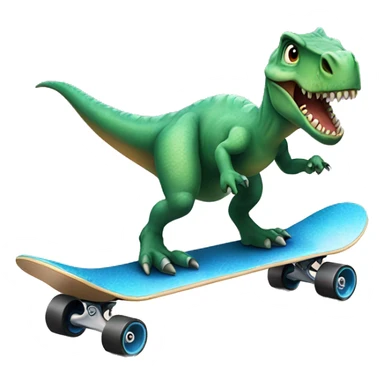 dinosaur on skateboard  sticker