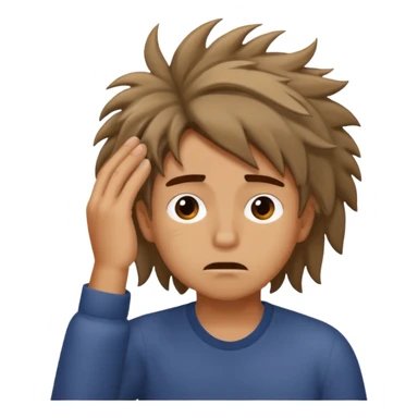 Scratching head looking crazy  sticker