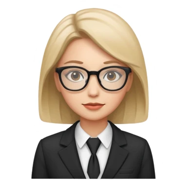 women in suits wearing glasses sticker