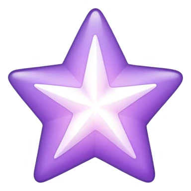 White and pastel violet star sticker