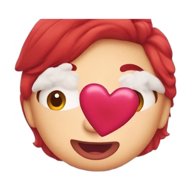 Un bisou dans un coeur sticker