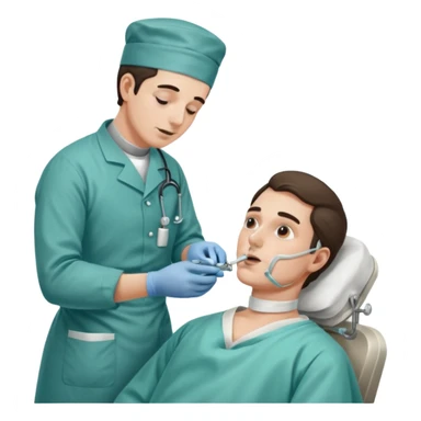 A victorian surgeon using chloroform as an anaesthetic on a patient during an operation sticker