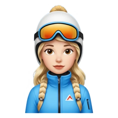 Woman Skiing , Background Matterhorn sticker