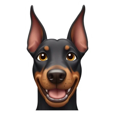 Doberman pinscher smiling sticker