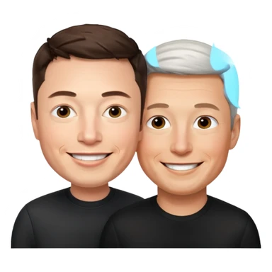 Elon musk and tim cook  sticker