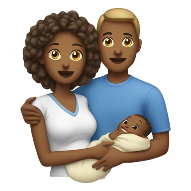 mom with baby boy sticker